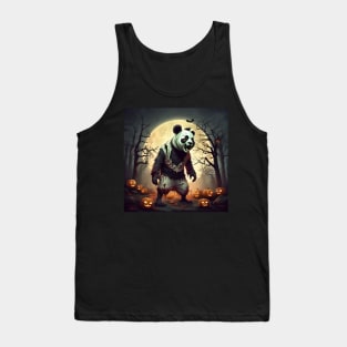 Halloween Zombie Panda Tank Top